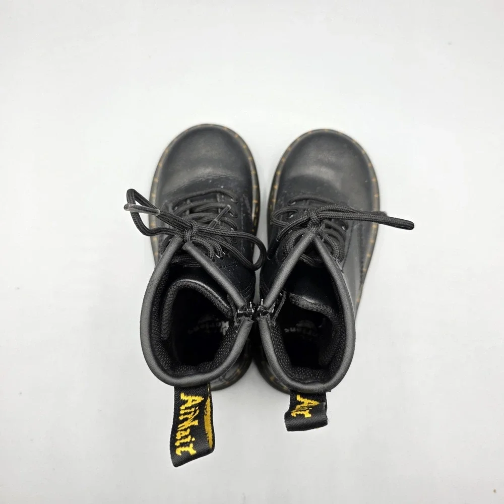 Dr. Marten's Zavala Boots‎ Toddler Size 9 Black Leather Combat Zipper Lace Up